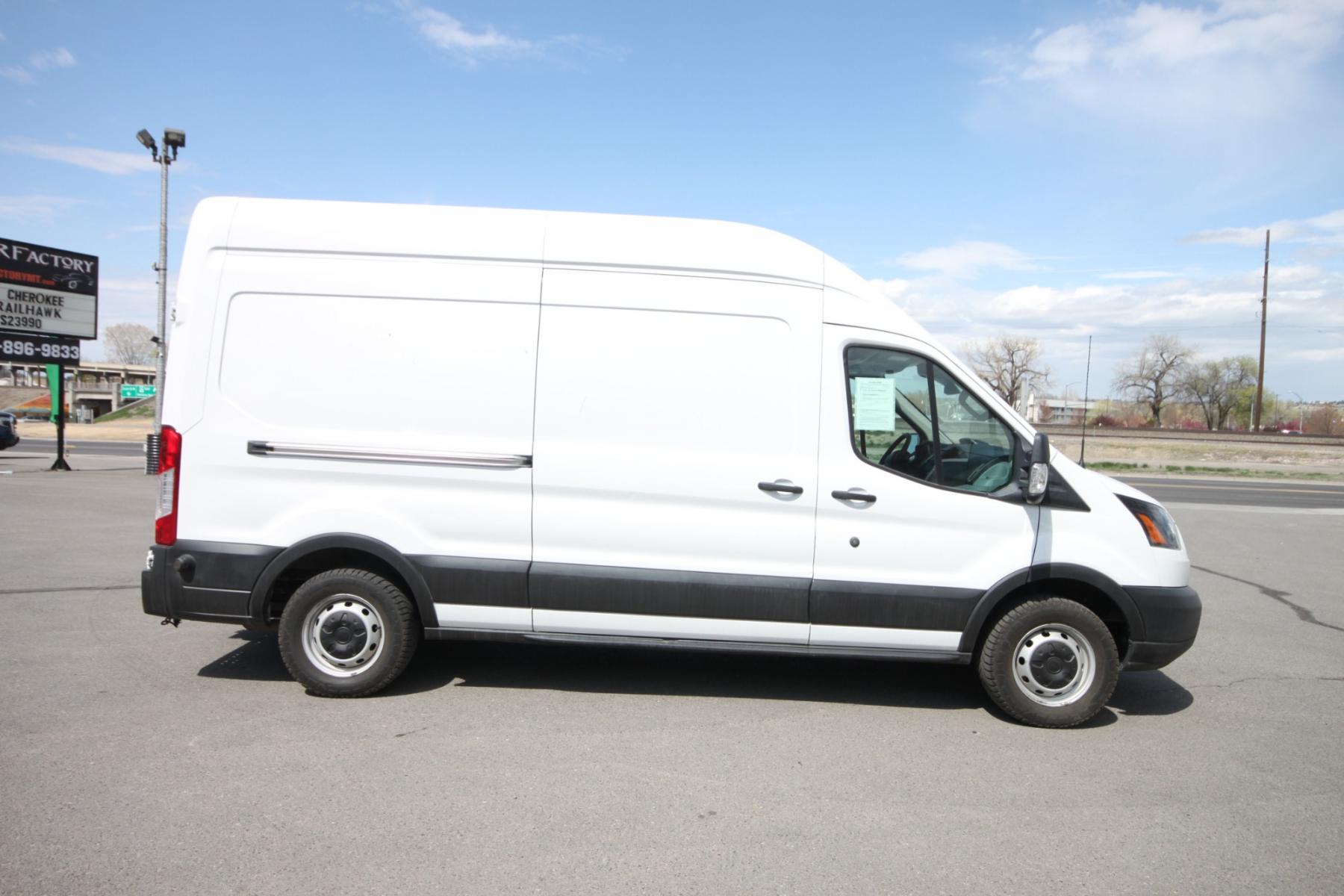 2019 White /Gray Ford Transit 250 250 Van High Roof w/Sliding Pass. 148-in. WB (1FTYR2XMXKK) with an 3.7L V6 DOHC 24V engine, 6A transmission, located at 4562 State Avenue, Billings, MT, 59101, (406) 896-9833, 45.769516, -108.526772 - Photo #0